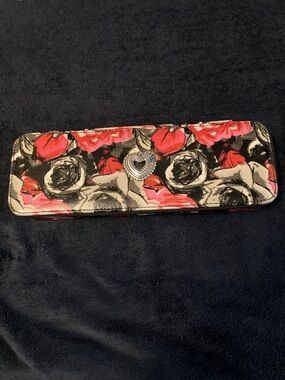 Brighton Jewelry Storage with Rose pattern - Red, Black, Gray